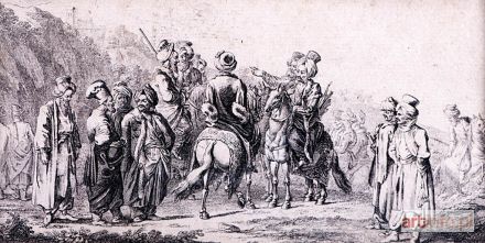 CHODOWIECKI Daniel Mikołaj | SCENA Z JEŹDŹCAMI I PIESZYMI TURECKIMI, 1746-1801
