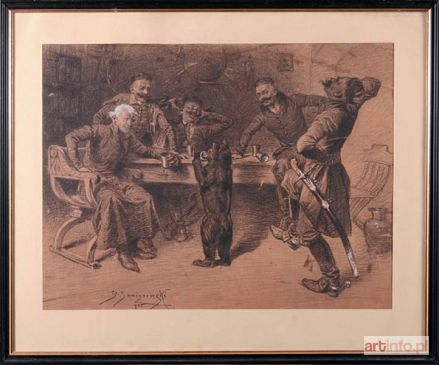 SAWICZEWSKI Stanisław | Scena w karczmie, 1905 r.