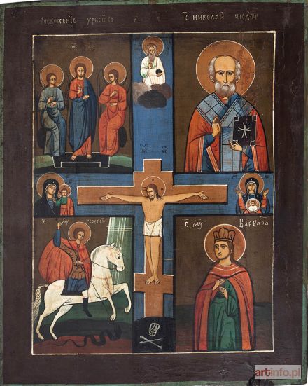 Ikona czteropolowa Rosja, 2 poł. XIX w.