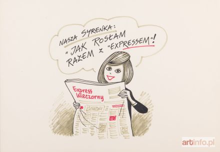 MIKLASZEWSKI Gwidon | Nasza Syrenka, ilustracja satyryczna, lata 80. XX w.