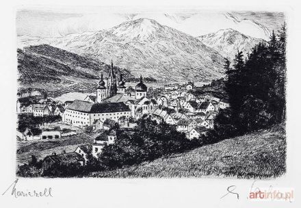 ARTYSTA nieokreślony | Widok na Bazylikę Narodzenia NMP w Mariazell