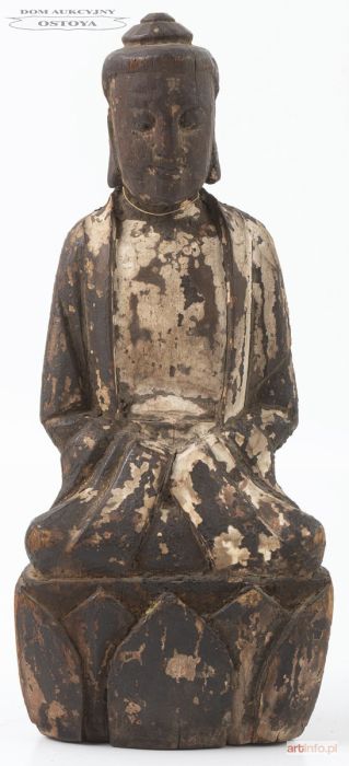 SIEDZĄCY BUDDA, Chiny, XVIII w.