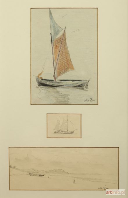 ŻURAWSKI Stanisław | Zestaw 3 szkiców - Łodzie