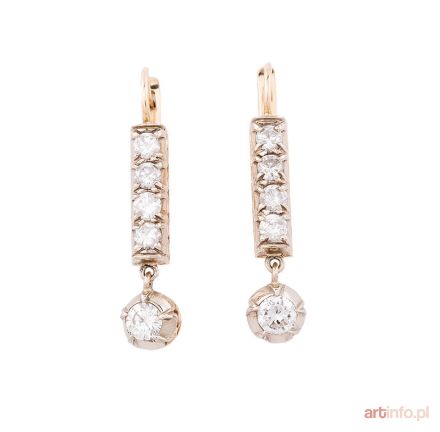 Kolczyki z brylantami, 2 poł. XX w.