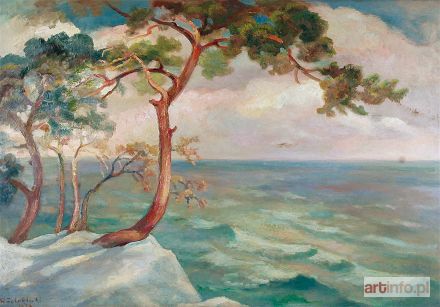 ŻABOKLICKI Wacław | Wydmy - Pejzaż nadmorski z drzewami, 1930