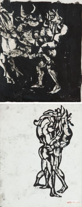 OPAŁKA Roman | Ilustracja do Gilgamesza (praca dwustronna), 1966 r.