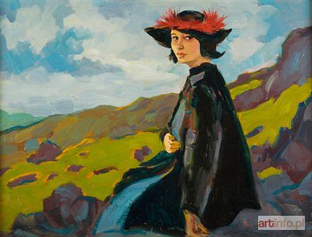 GWOZDECKI Gustaw | Kobieta w kapeluszu, ok. 1910