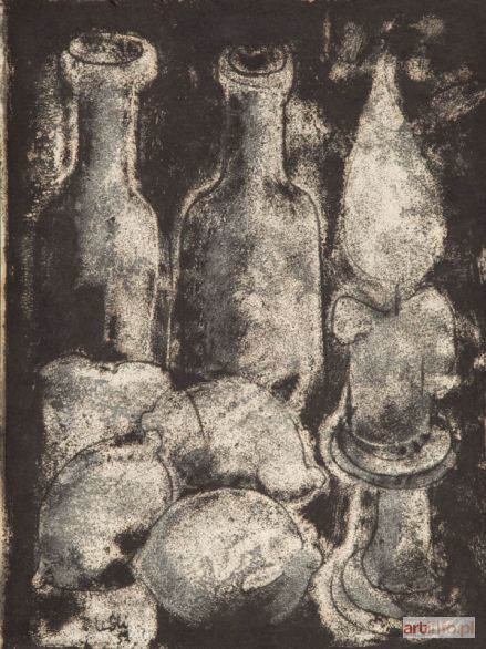 ŚLIWIŃSKI Leon | Martwa natura z butelkami, 1959 r.
