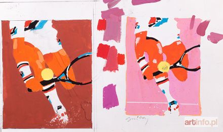 ŚWIERZY Waldemar | Davis Cup by Nec, szkic do plakatu, 1992