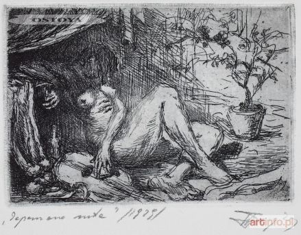 GRAFIK polski | AKT Z GITARĄ, 1929