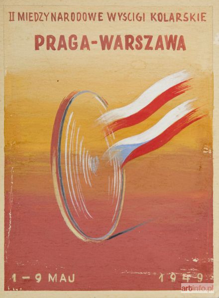 WIERCIEŃSKI Andrzej | Praga - Warszawa - projekt plakatu, 1949 r.