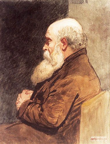 ORLEANS Blanche | Portret w profilu, mężczyzny z brodą XIX wiek