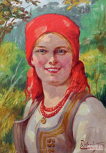 ŻELECHOWSKI Kasper | Dziewczyna w czerwonej chuście