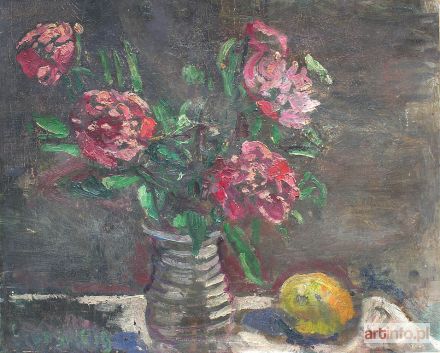 GRUNSWEIGH Natan (Nathan) | Nature morte au bouquet de fleurs et citron