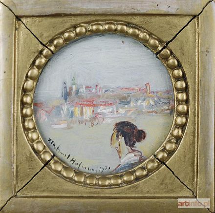 HOFMAN Wlastimil | Portret żony artysty patrzącej na Wawel