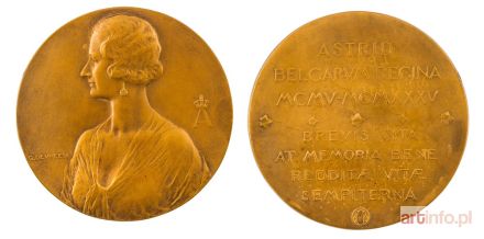 DEVREESE Godefroid | MEDAL, KRÓLOWA BELGÓW ASTRID, 1935