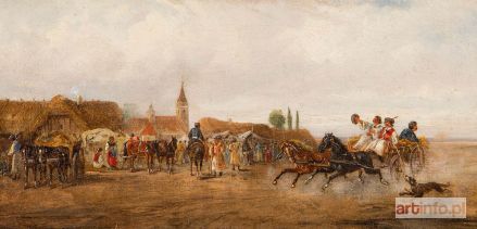 Malarz WĘGIERSKI | JARMARK, ok. 1870