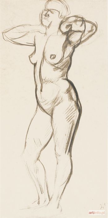 HOFMAN Wlastimil | Akt kobiety stojącej - szkic, ok. 1910