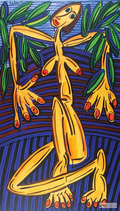 DUDZIŃSKI Krzysztof (KA DEE) | Akt siedzący w kwiatach, 2012