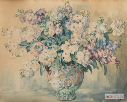 SIEMIŃSKI Mieczysław | LEWKONIE W JAPOŃSKIM WAZONIE, 1937