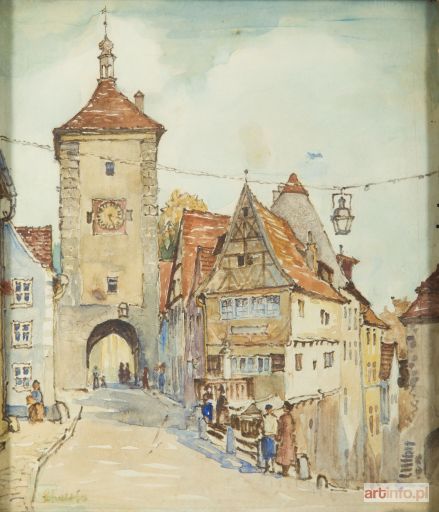 AUTOR nierozpoznany, XX w. | Widok Rothenburga