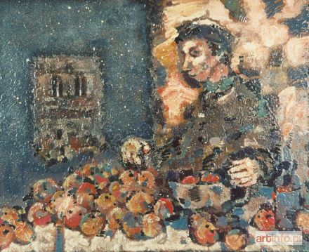 PIETKIEWICZ Rajmund | Sprzedawca jabłek zimą, 1962