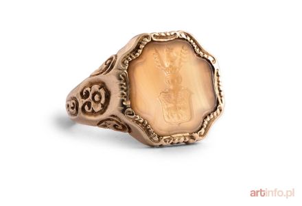 Sygnet rodowy z herbem Rawicz, 1 poł. XX w.