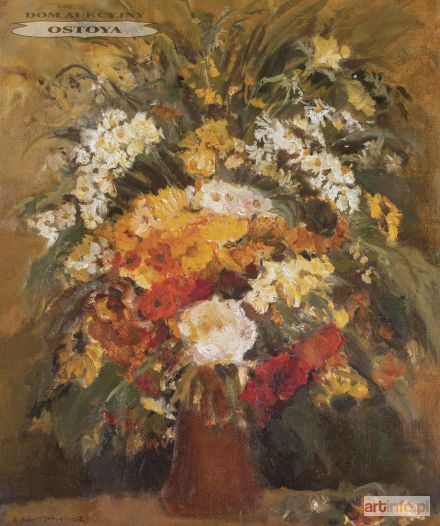 ŁYŻWIŃSKA-NIWICZ Irena | POLNE KWIATY W BRĄZOWYM WAZONIE