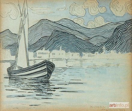 ŻABOKLICKI Wacław | Łódź na jeziorze