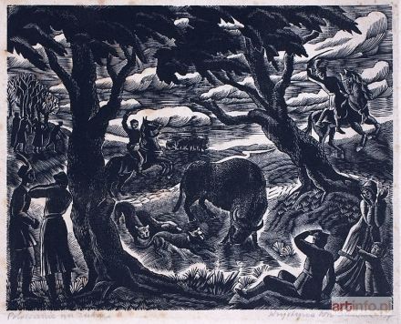 WRÓBLEWSKA Krystyna | Polowanie na żubra, 1937