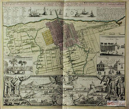 HOMANN Johann Baptist | Plan i panorama miasta Batawia