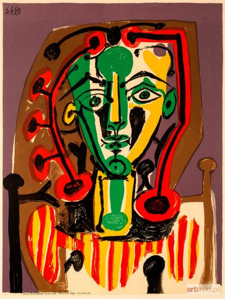 PICASSO Pablo | Figure au corsage rayé, 1949