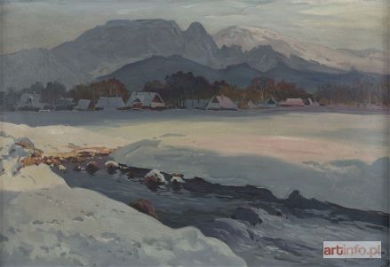 STAŃKO Michał | Pejzaż zimowy z potokiem - Widok na Giewont