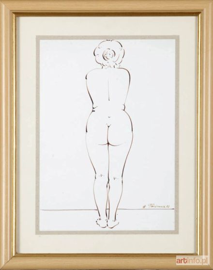 PŁÓCIENNIK Henryk | Kobiecy akt stojący , 1987 r.