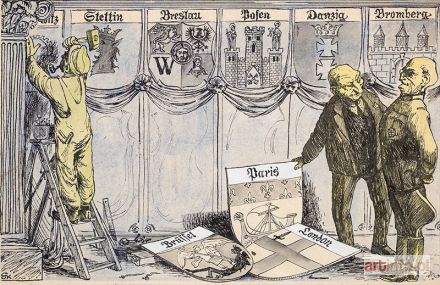 KOBYLIŃSKI Szymon | Herby miast - ilustracja do czasopisma Szpilki