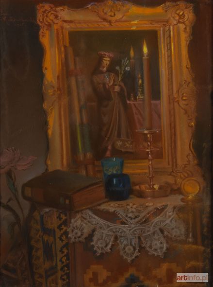 BIEŃKOWSKI Kazimierz | Martwa natura z lustrem, 1916 r.