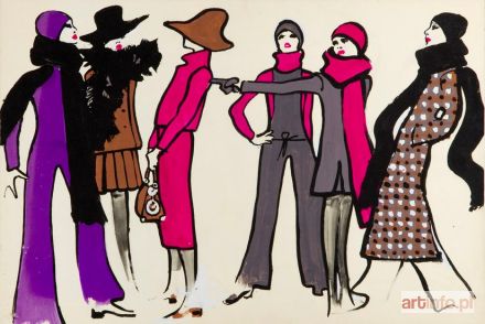 ŚWIERZY Waldemar | Impresje Waldemara Świerzego na temat kolekcji jesienno-zimowej Mody Polskiej, 1969 r.