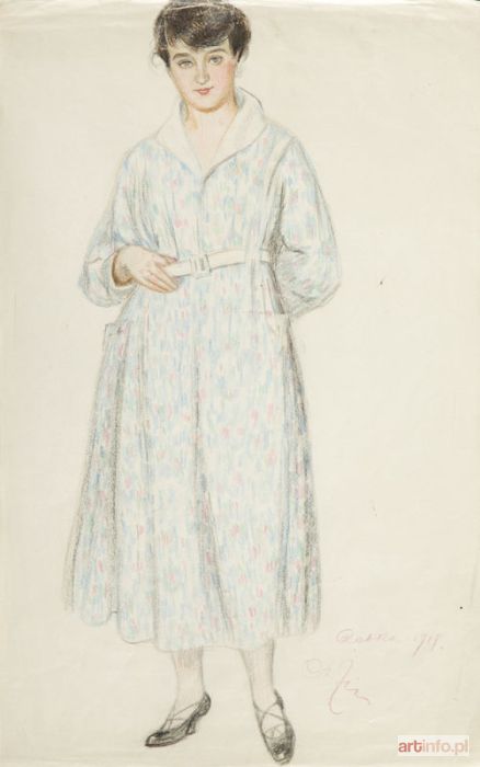 ŻURAWSKI Stanisław | Dama w błękitnej sukience, 1919 r.