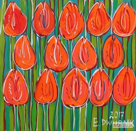 DWURNIK Edward | Pomarańczowe tulipany 2017