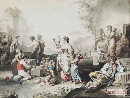 RAMBERG Johann Heinrich | Sceny z rzymskiej Trasteveriny