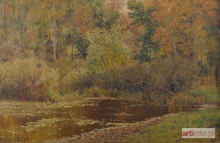 STANKIEWICZ Zofia | Leśny pejzaż ze stawem, 1898