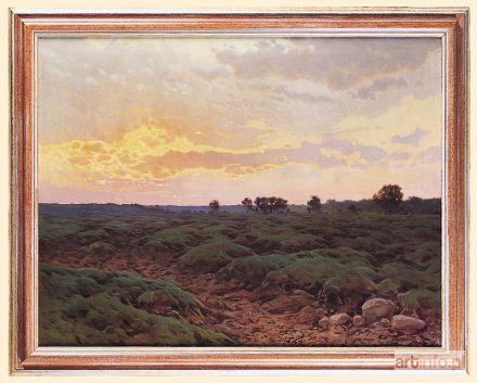 GRUBIŃSKI Jan | KRAJOBRAZ O ZACHODZIE, ok. 1910