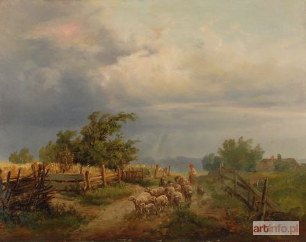 WASTKOWSKI Franciszek | Pasterka z owcami - Przed burzą, 1877