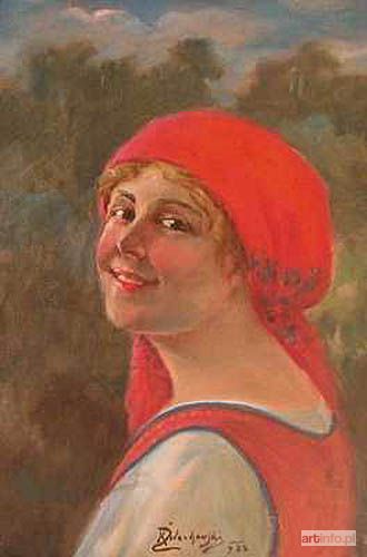 ŻELECHOWSKI Kasper | Dziewczyna w czerwonej chustce, 1933