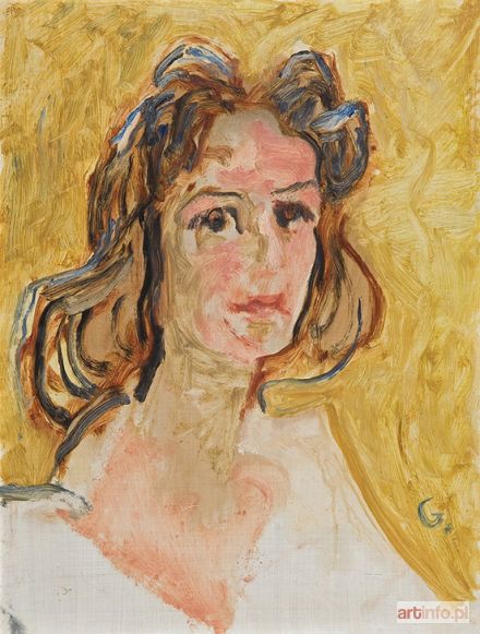 GOTLIB Henryk | PORTRET NA ŻÓŁTYM TLE