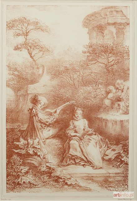 WATTIER Emile | Sielanka w parku, XIXw., wg. Francoisa Boucher