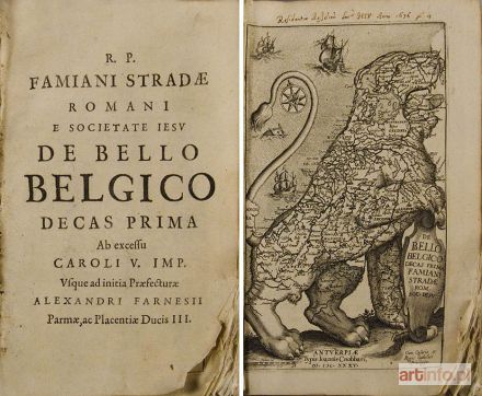 STRADA Famianus | DE BELLO BELGICO, Decas Prima, wydawnictwo Jana Cobbaerta, Antwerpia, 1635