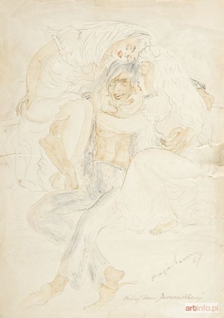 BEREZOWSKA Maja | Erotyk (ilustracja do fraszki Lecha Konopińskiego), 1967 r.
