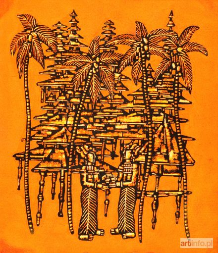 OPAŁKA Roman | Projekt ilustracji do Skamieniały statek - baśnie malajskie Roberta Stillera, 1967 r.