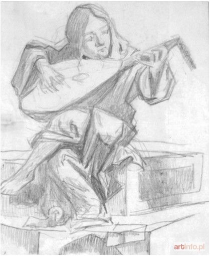 KAMOCKI Stanisław | Studium rzeźby lutnisty, ok .1896
